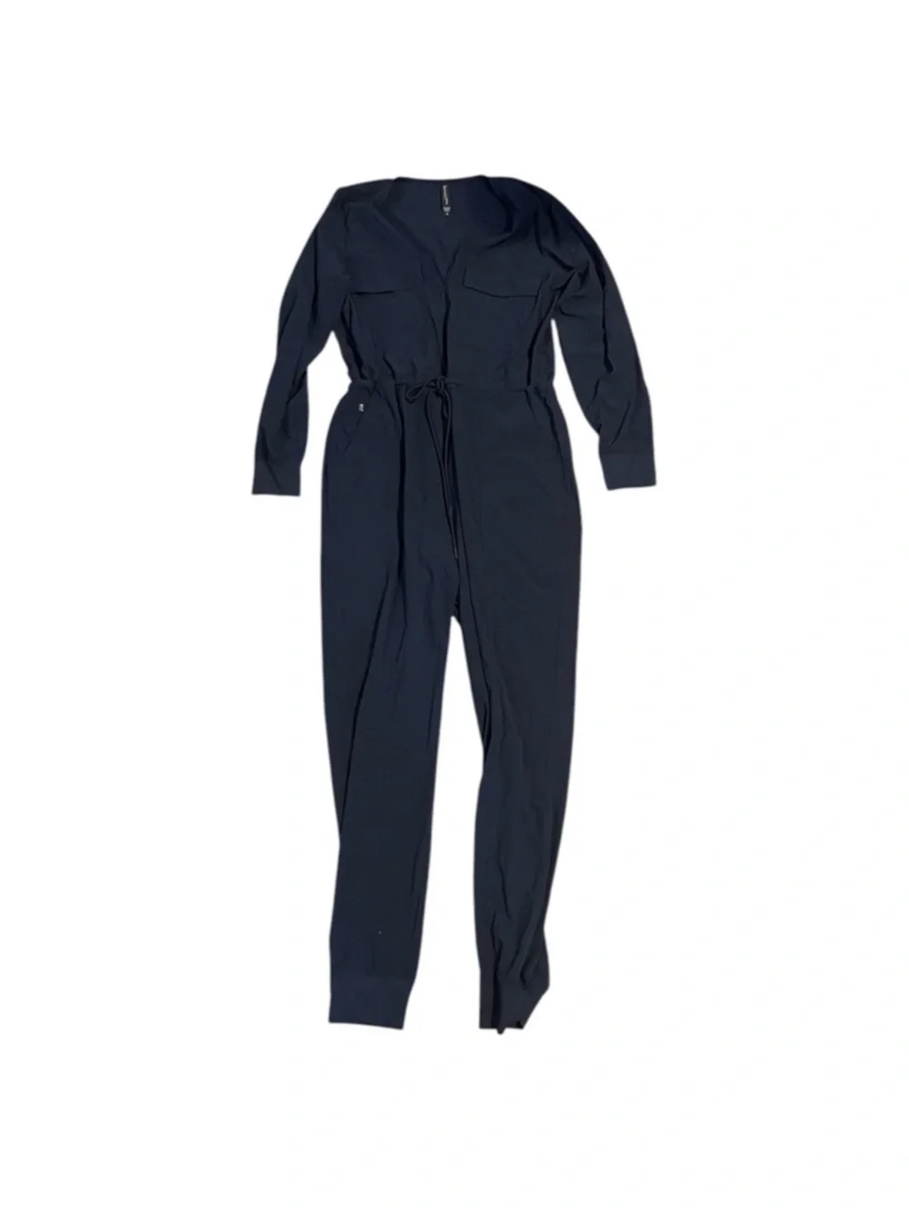 Athleta Navy Long-Sleeve Drawstring Zuma Jumpsuit - WORN ONCE MINT CONDITION - Picture 3 of 5